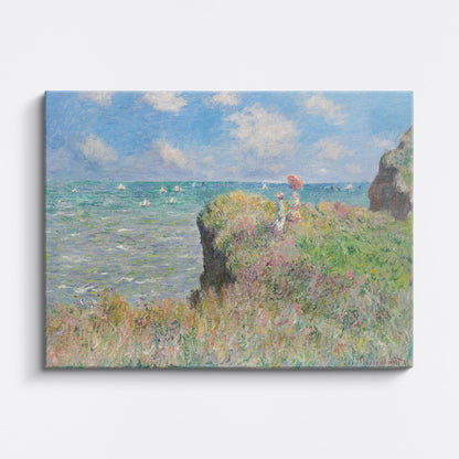 Tablou - Plimbare pe stâncă (Monet) Vedere Fata