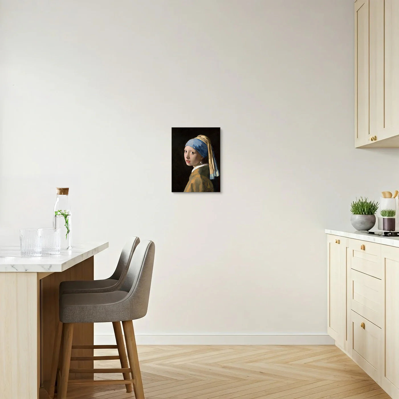 Tablou - Fata cu un cercel de perle (Vermeer) Vedere Colt