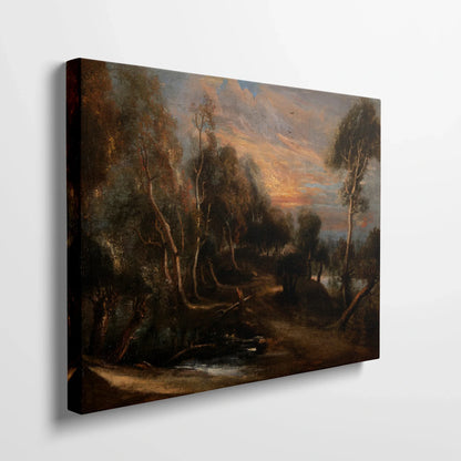 Tablou Picturi - Peisaj Forestier La Apus, Rubens