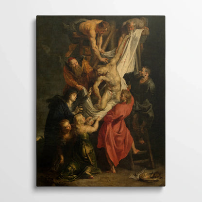 Tablou picturi celebre - Coborârea de pe cruce, Rubens - vedere din fata