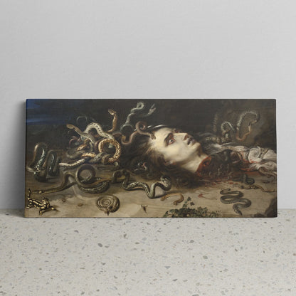 Tablou picturi celebre - Capul medusei, Rubens - vedere sprijinit perete