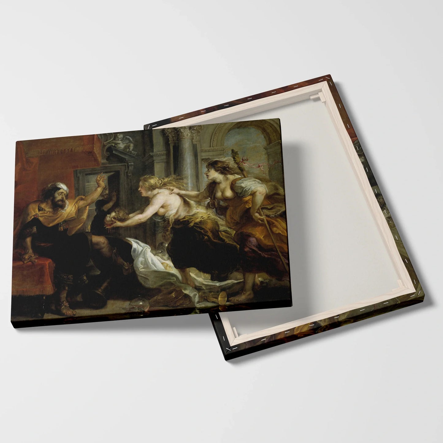 Tablou picturi celebre - Tereus confruntat cu capul fiului său Itylus, Rubens - vedere fata verso