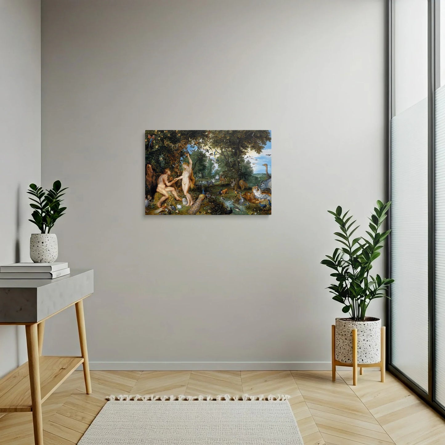 Tablou picturi celebre - Grădina Edenului cu căderea omului, Rubens - vedere hol