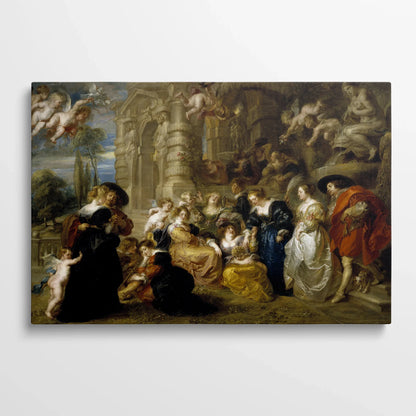 Tablou picturi celebre - Grădina iubirii, Rubens - vedere din fata