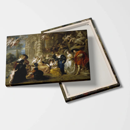Tablou picturi celebre - Grădina iubirii, Rubens - vedere fata verso