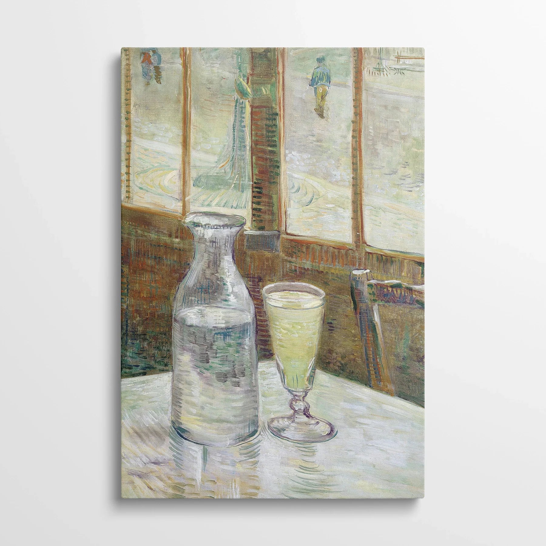 Tablou picturi celebre - Masă de cafea cu absint, Van Gogh - vedere din fata