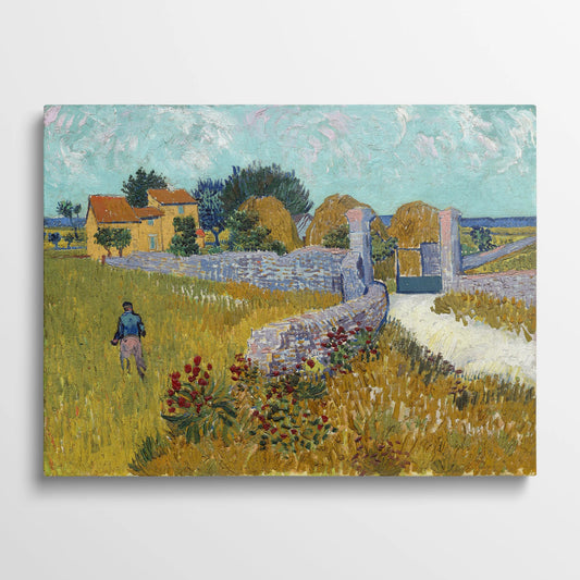 Tablou picturi celebre - Ferma din Provence, Van Gogh - vedere din fata