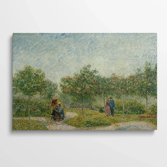 Tablou Picturi - Grădină în Montmartre cu Îndrăgostiți