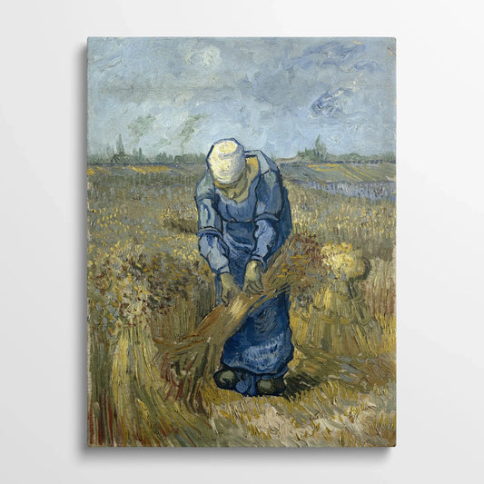 Tablou Picturi - Femeie Țărană Legând Snopuri, Van Gogh