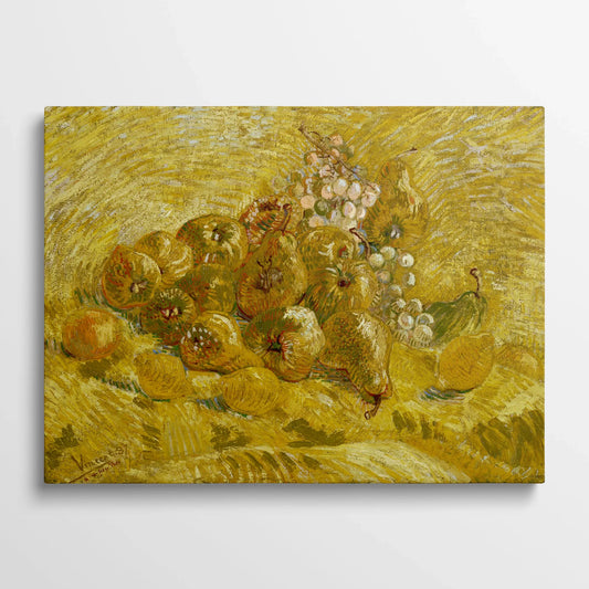 Tablou picturi celebre - Gutui, lămâi, pere și struguri, Van Gogh - vedere din fata
