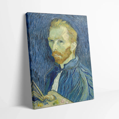 Tablou picturi celebre - Autoportret (1889), Van Gogh - vedere din lateral sprijinit perete