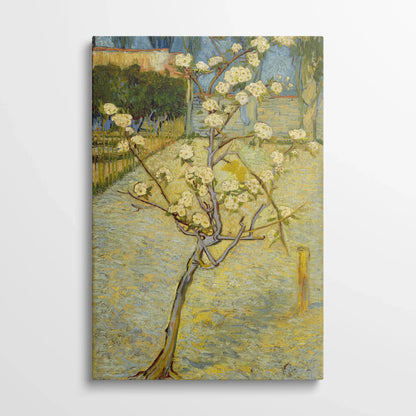 Tablou picturi celebre - Micul pom de pere în floare, Van Gogh - vedere din fata