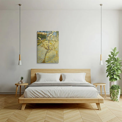 Tablou picturi celebre - Micul pom de pere în floare, Van Gogh - vedere dormitor