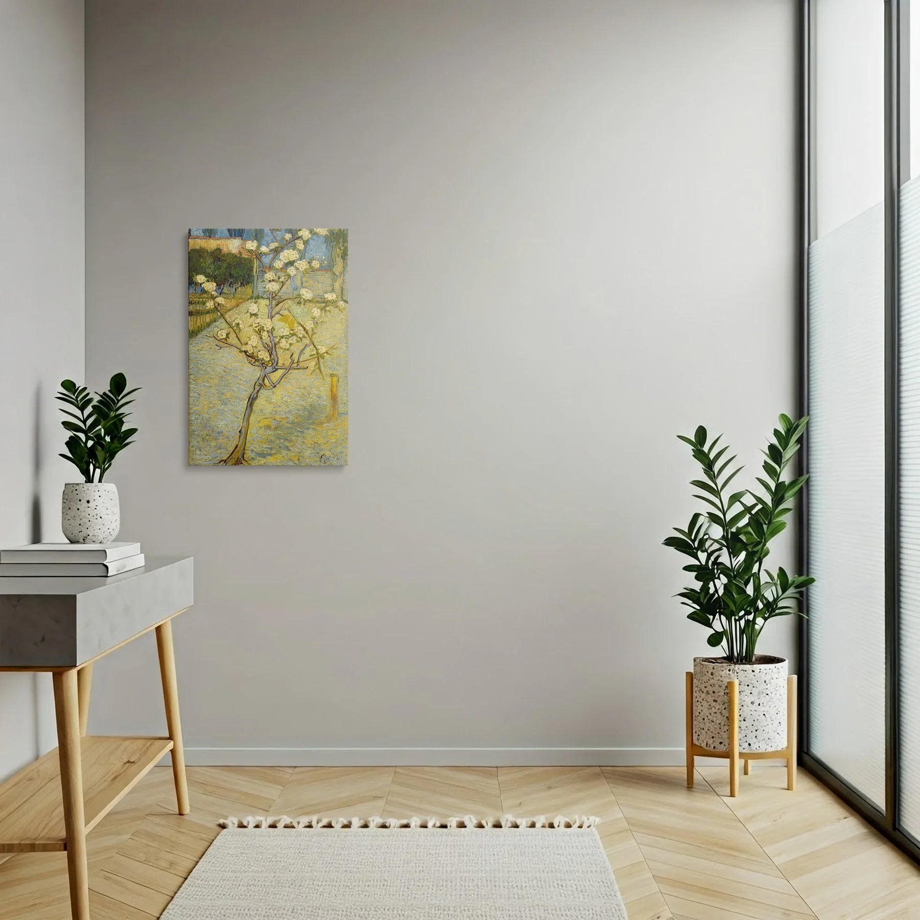 Tablou picturi celebre - Micul pom de pere în floare, Van Gogh - vedere hol