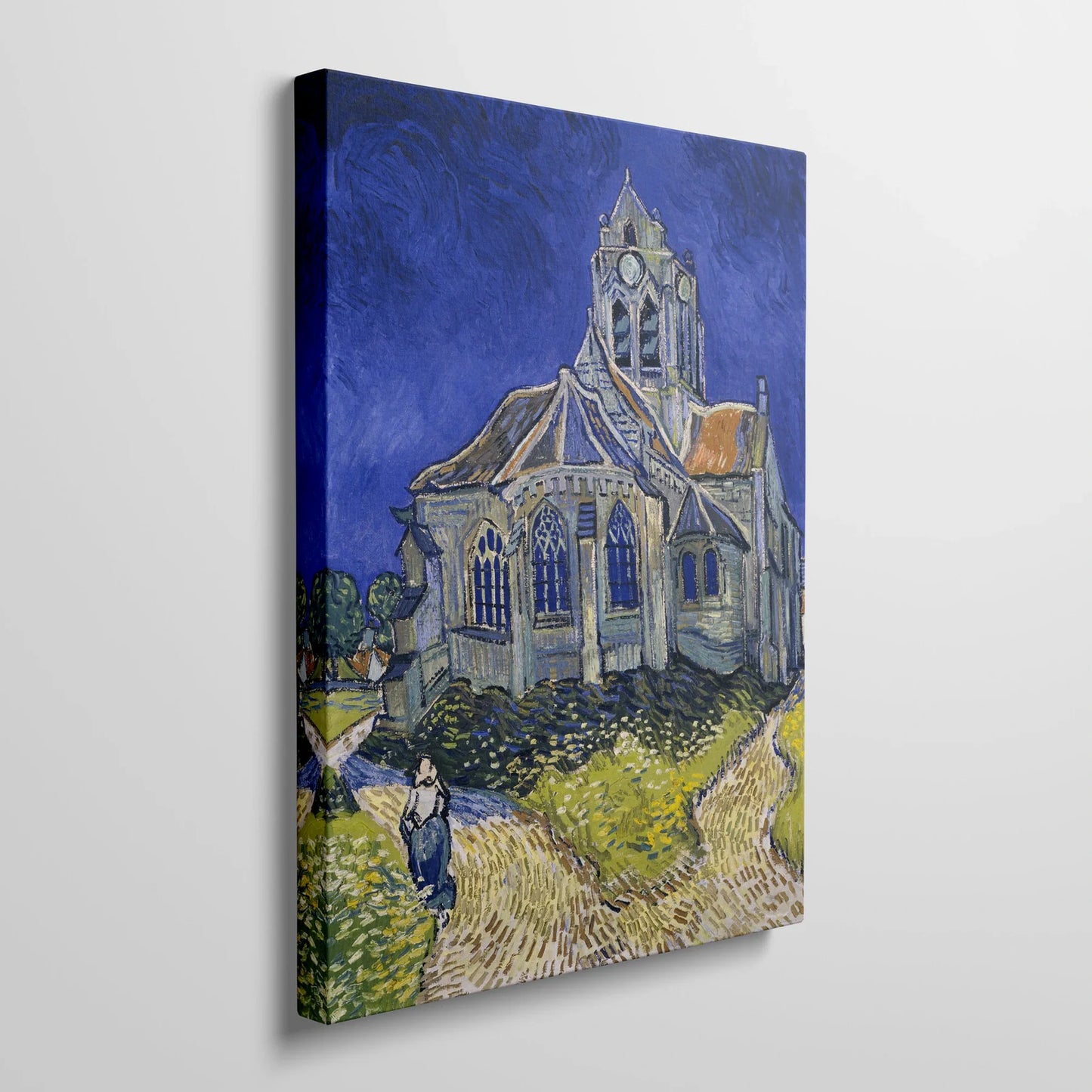 Tablou picturi celebre - Biserica din Auvers-Sur-Oise, Van Gogh - vedere din lateral