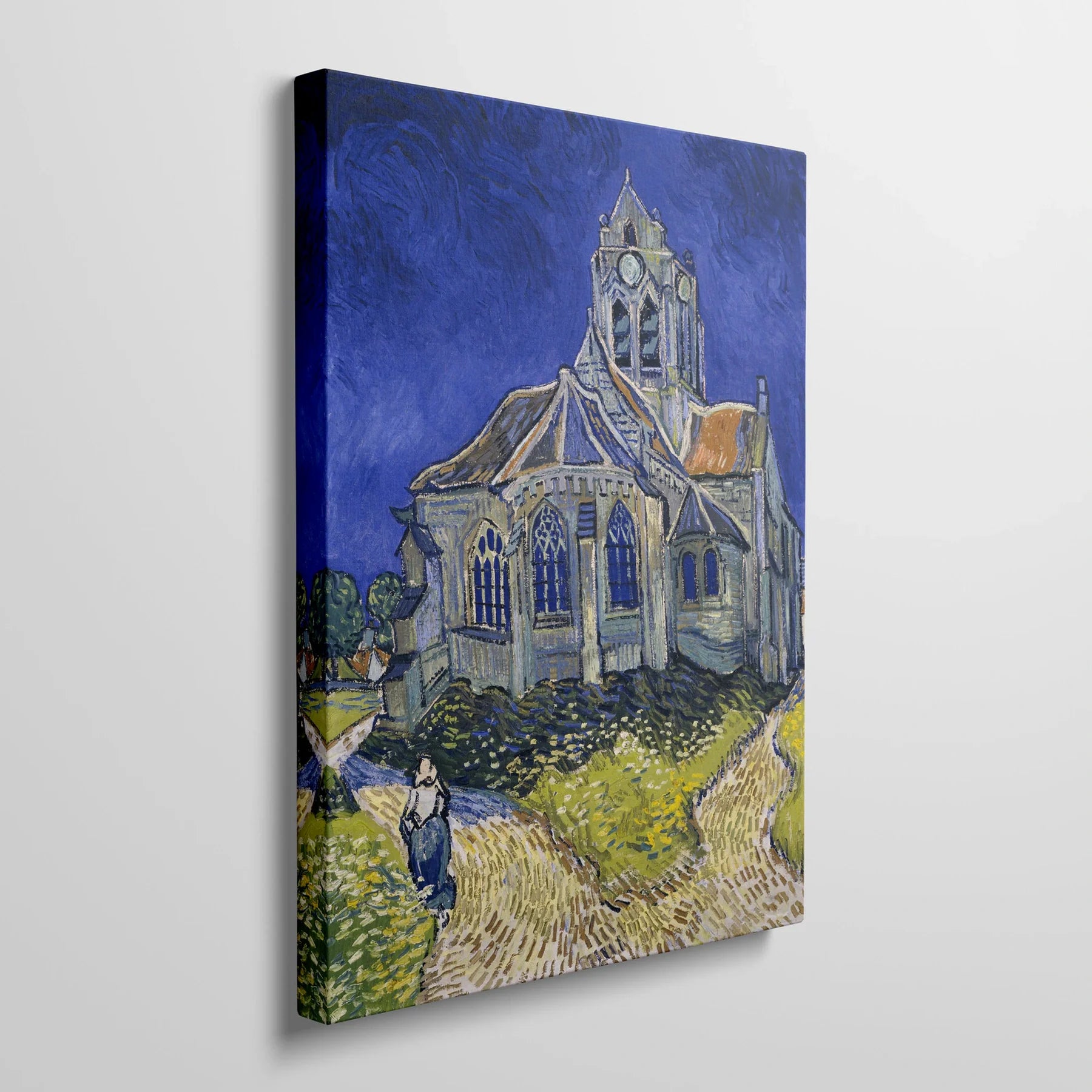 Tablou picturi celebre - Biserica din Auvers-Sur-Oise, Van Gogh - vedere din lateral