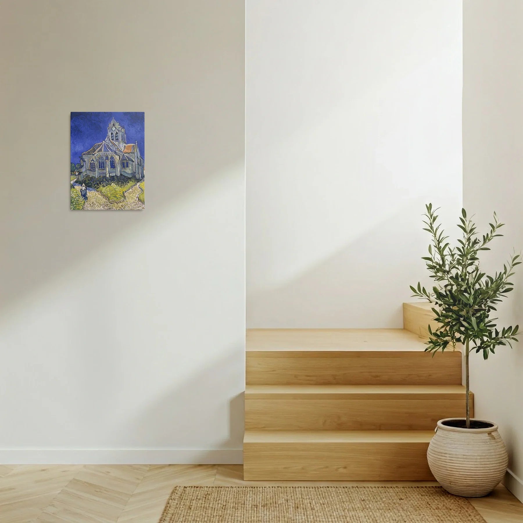 Tablou picturi celebre - Biserica din Auvers-Sur-Oise, Van Gogh - vedere hol