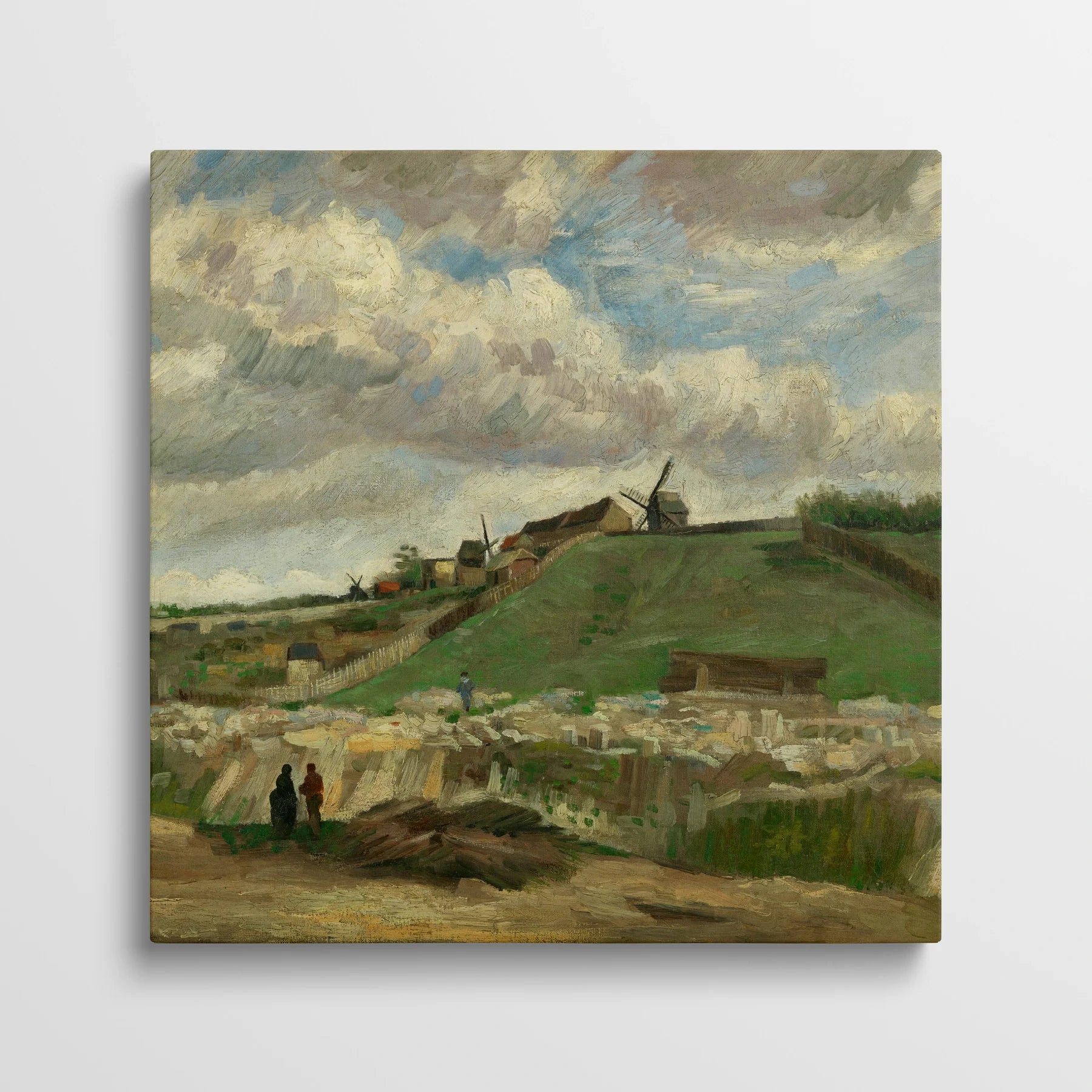 Tablou picturi celebre - Dealul Montmartre cu cariera de piatră, Van Gogh - vedere din fata