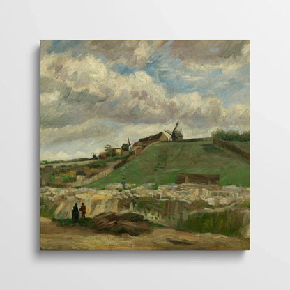 Tablou picturi celebre - Dealul Montmartre cu cariera de piatră, Van Gogh - vedere din fata