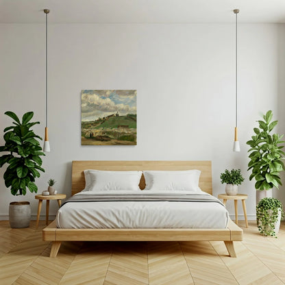 Tablou picturi celebre - Dealul Montmartre cu cariera de piatră, Van Gogh - vedere dormitor