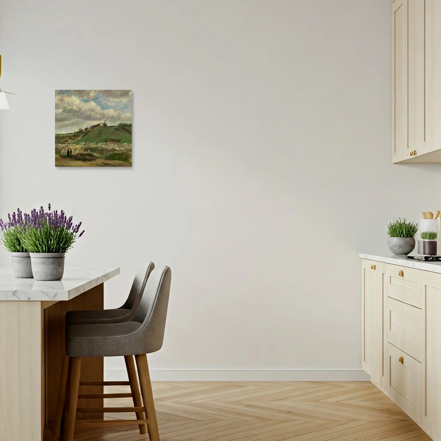 Tablou picturi celebre - Dealul Montmartre cu cariera de piatră, Van Gogh - vedere bucatarie