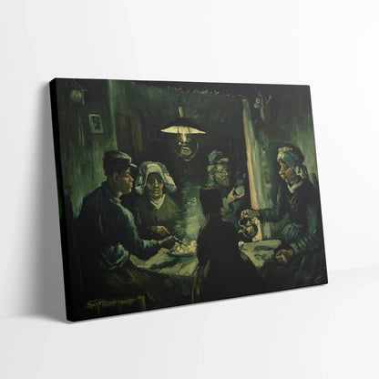 Tablou picturi celebre - Mâncătorii de cartofi, Van Gogh - vedere din lateral sprijinit perete