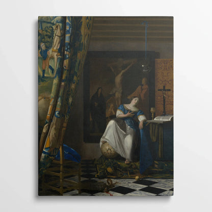 Tablou picturi celebre - Alegoria credinței catolice, Vermeer - vedere din fata