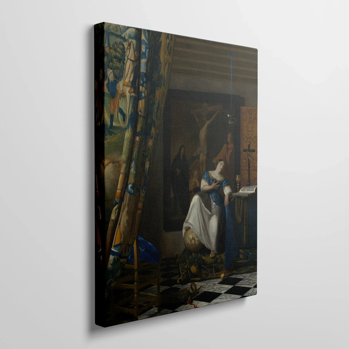 Tablou picturi celebre - Alegoria credinței catolice, Vermeer - vedere din lateral