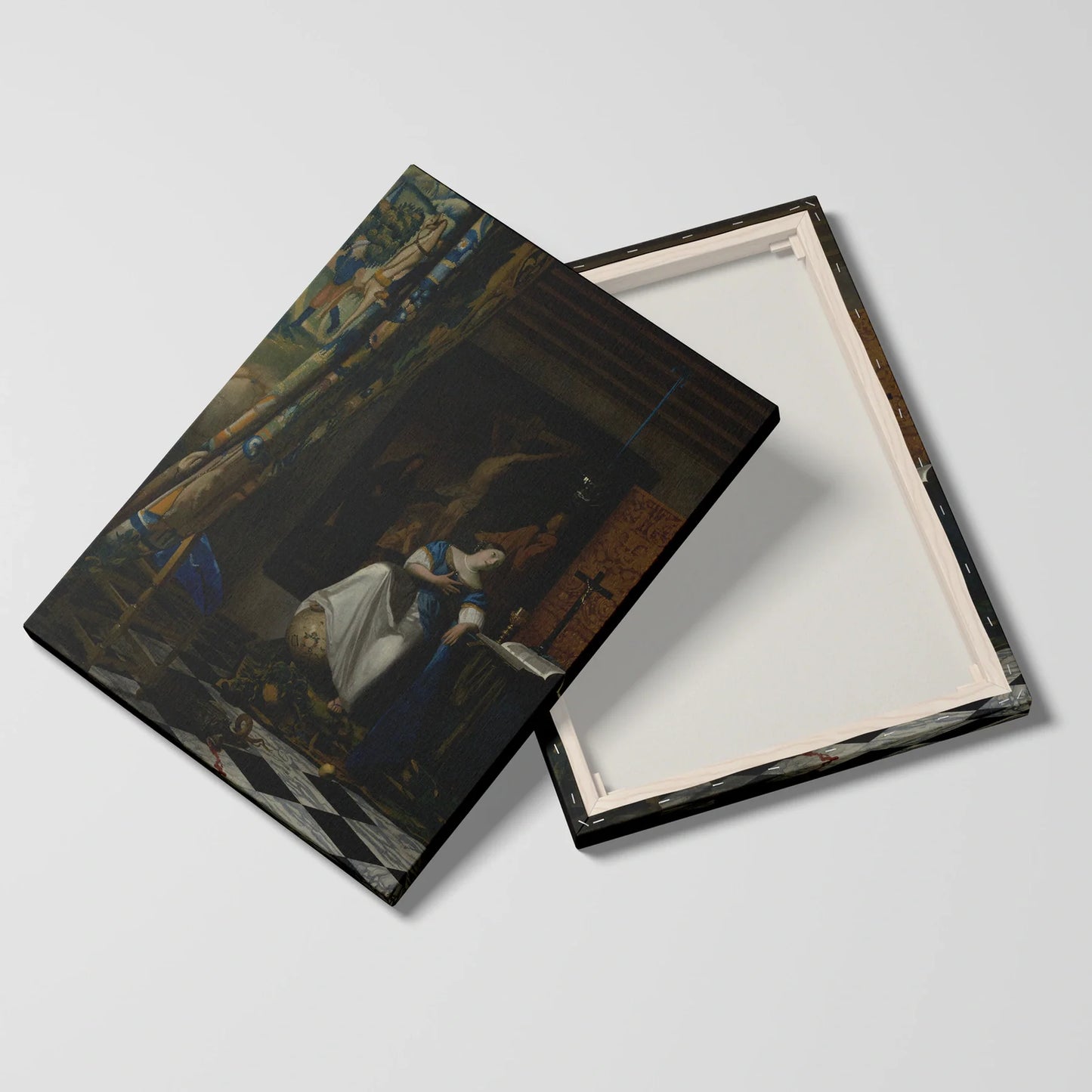 Tablou picturi celebre - Alegoria credinței catolice, Vermeer - vedere fata verso