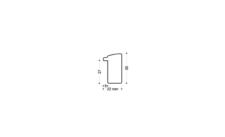 Ramă Aurie Patinată pentru Tablou Canvas – Profil Lemn Italian