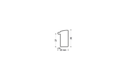 Ramă Aurie Patinată pentru Tablou Canvas – Profil Lemn Italian